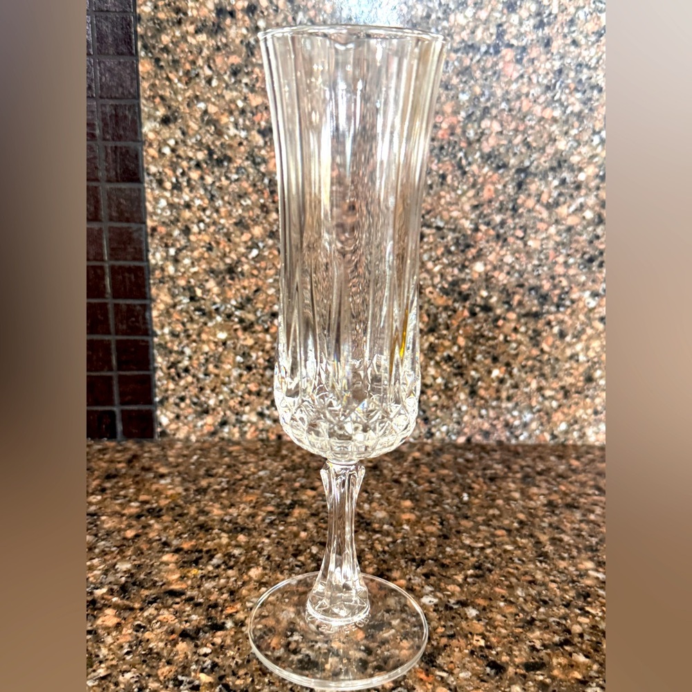 St George Crystal American Heritage Fluted Champagne Glass 8 3/8" x 2 1/8"